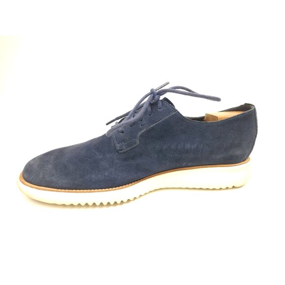 Size 10.5M COLE HAAN 2.Zerogrand Plain Toe Oxford Marine Blue Suede Ivory C25237 main image 6